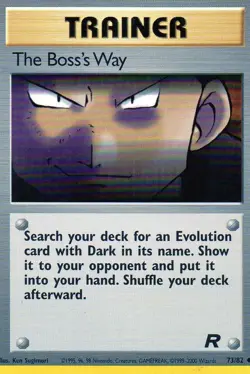 Pokemon The Boss's Way Card Trainer 73/82 Team Rocket - Image 1