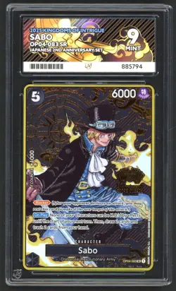 One Piece - ACE 9 Sabo OP04-083 SR - JPN 2nd Anniversary Set - MINT - Image 1