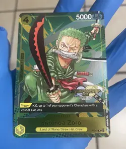 One Piece Roronoa Zoro P-042 2024 Championship Event Pack Promo Card LP - Image 2