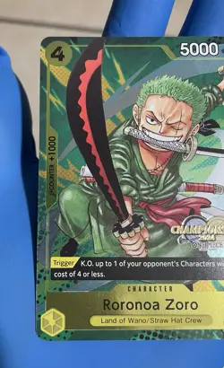 One Piece Roronoa Zoro P-042 2024 Championship Event Pack Promo Card LP - Image 3