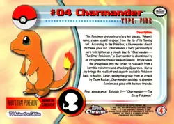 Pokemon Card -Charmander 2000 Topps Chrome TV Animation Edition #04 - Image 2