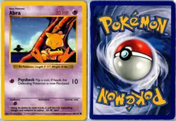 Pokemon Card - Abra Base Set Shadowless 43/102 1999 Common Moderately Played - Image 3