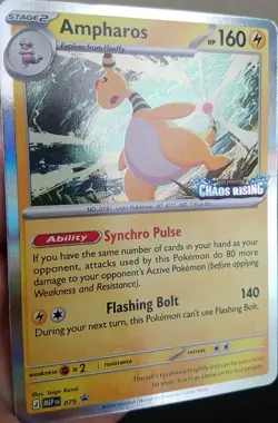 AMPHAROS 075, STAMPED, BLACK STAR PROMO, POKEMON CARD (NM) - Image 3