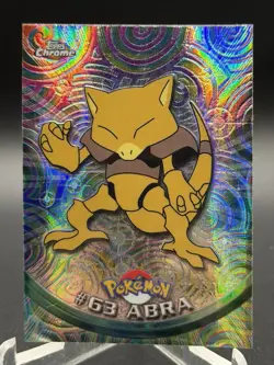 Abra #63 TOPPS CHROME Series 1 - Spectra Holo Pokemon Card - Image 1