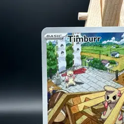 Pokemon TCG Timburr Twilight Masquerade Holo Illustration Card 183/167 - Image 3