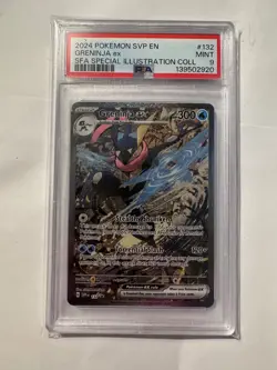 Pokemon TCG Greninja EX SVP132 Shrouded Fable Black Star Promo Card PSA 9 - Image 1