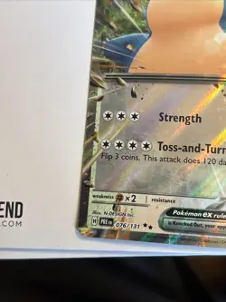 Pokemon TCG Snorlax EX Double Holo Rare Prismatic Card 076/131 Evolutions NM - Image 5