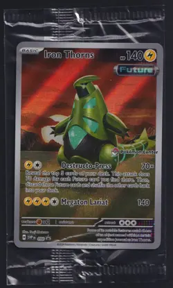 Pokemon TCG Iron Thorns SVP 098 Temporal Forces Pokemon Center Stamp Promo Card - Image 1