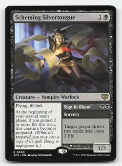Scheming Silvertongue 99 Rare Secrets of Strixhaven Magic: The Gathering NM - Image 1