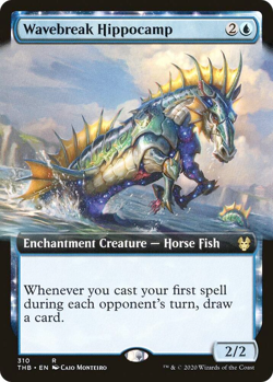 Wavebreak Hippocamp (Extended Art Foil) - Theros Beyond Death (THB) - Image 1