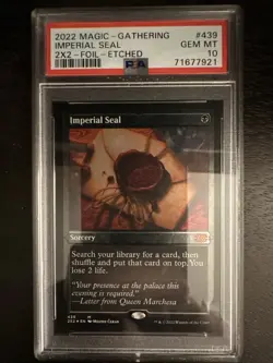 MTG Imperial Seal Double Masters 2022 439 Etched Foil PSA 10 ~ Gem Mint - Image 1