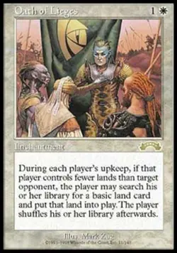 Oath of Lieges - Heavy Play MTG Exodus - Image 1
