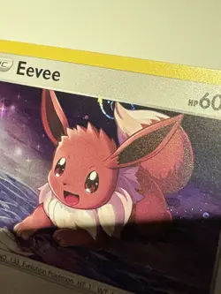 Eevee SWSH127 Sword & Shield Black Star Promo Cosmos Holo Pokemon TCG - Damage - Image 1