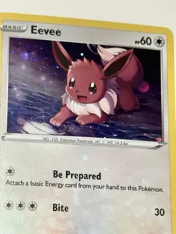 Eevee SWSH127 Sword & Shield Black Star Promo Cosmos Holo Pokemon TCG - Damage - Image 5