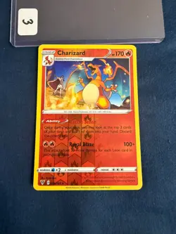 Pokemon TCG Charizard 025/185 SWSH04: Vivid Voltage Reverse Holo Rare NM - Image 1