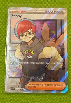 Penny 239/198 Scarlet & Violet Base NM Full Art Trainer Pokemon TCG - Image 1