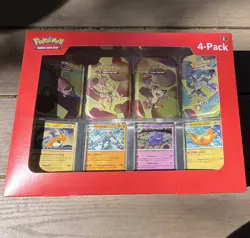 Nintendo Pokemon TCG 4-Pack Booster Box Gengar Machamp Raichu Dragonite - Image 1