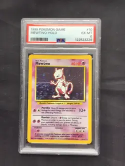 Pokemon Cards: Base Set Rare Holo: Mewtwo 10/102 PSA 6 - Image 1