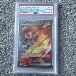 PSA 10 - Pokemon Destined Rivals Team Rocket's Moltres EX 229/182 SIR - Image 1