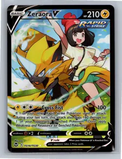 Zeraora V TG16/TG30 Holo V Rare Silver Tempest Trainer Gallery Pokemon Near Mint - Image 1