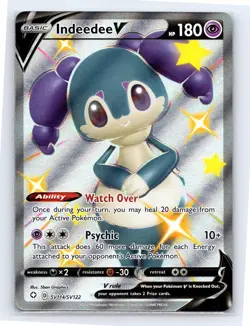 Indeedee V SV114/SV122 - Pokemon Shining Fates: Shiny Vault - Shiny Rare - NM - Image 1