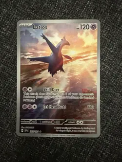 Pokemon Latios 203/191 SV08 Surging Sparks Full Art Holo Illustration Rare Eng - Image 5