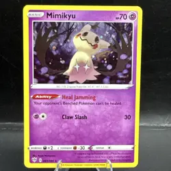 Pokemon Darkness Ablaze Mimikyu #81, Cosmos Holo w/ Swirl LP - Image 1