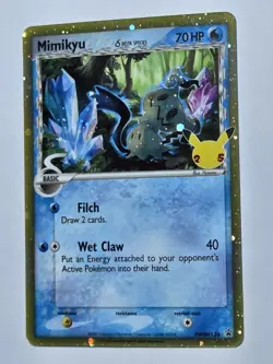 Pokemon TCG Mimikyu (Delta Species) Black Star Promo SWSH136 PERFECT SWIRL NM 1 - Image 1