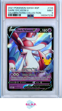 DARK SYLVEON V CELEB COLL POKEMON SWSH BLACK STR PRM 2021 134 PSA 9 - Image 1