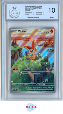 VICTINI POKEMON SCARLET/VIOLET BLACK STAR PROMO SVP ILL RARE DE 208 2025 PGS 10 - Image 1