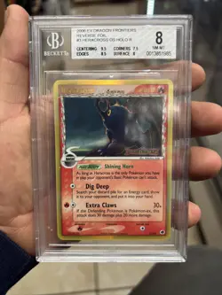 Pokemon Heracross DS 3/101 BGS 8 Reverse Holo Stamp EX Dragon Frontiers - Image 1
