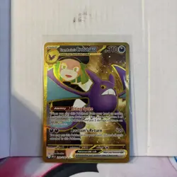 Team Rocket's Crobat ex 242/182 Destined Rivals Hyper Rare Gold Holo Pokemon TCG - Image 1