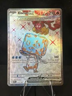 Pokemon TCG Eiscue ex Obsidian Flames Ultra Rare Full Art Holo 210 HP 210/197 - Image 1