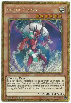 2015 Yu-Gi-Oh Premium Gold Return of the Bling 1st Ed #PGL2-EN021 Santa Claws - Image 1