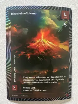 2025 Wonders of the First Existence #78 Blazeholme Volcano Epic FOIL - Unplayed - Image 1