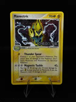 Manectric 38/107 Reverse Holo Uncommon EX Deoxys Stamped Pokemon Card 2005 LP - Image 1