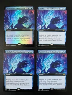 MTG- Hurkyl's Final Meditation x4 - The Brother's War Extended Art (1 is FOIL) - Image 1