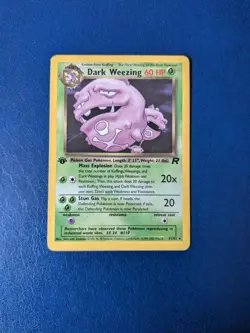 Pokemon TCG Dark Weezing 31/82 Team Rocket First Edition Rare WOTC Card - Image 1