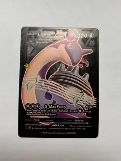 Lapras Vmax Black Foil TCG Display Card Fan Art 320HP - Image 1