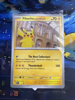 Pokemon TCG Pikachu At The Museum Jumbo Card - Image 1