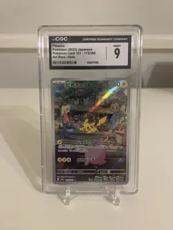 Pokemon Pikachu CGC 9 173/165 Card 151 Art Rare Holo 2023 Japanese - Image 1