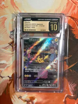 2023 Pikachu 173/165 Art Rare Holo Pokemon Card 151 Japanese CGC 10 Pristine - Image 1