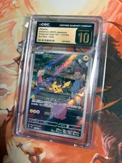 2023 Pikachu 173/165 Art Rare Holo Pokemon Card 151 Japanese CGC 10 Pristine - Image 2