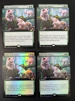 MTG- Fade from History x4 - The Brother's War Extended Art (2 are FOIL) - Image 1