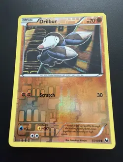 Drilbur 55/108 Pokemon Card Dark Explorers Reverse Holo - Image 1