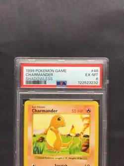 Pokemon Cards: Base Set Shadowless Common: Charmander 46/102 PSA 6 - Image 3