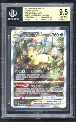 Pokemon Card - BGS 9.5 Leafeon Vstar GG35/GG70 - Crown Zenith Galarian - Image 1