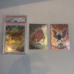 Lot of 3 Pokemon Cards (1 Graded & 2 Topps Chrome) - Image 1