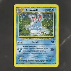 Pokemon TCG Azumarill Neo Genesis Holo Card 2/111 - Image 1