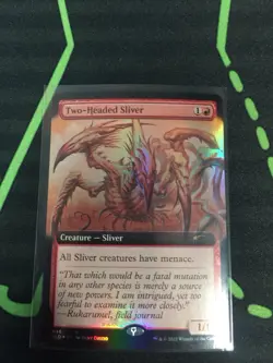 MTG Magic The Gathering Two-Headed Sliver Foil Borderless Secret Lair Commander - Image 1